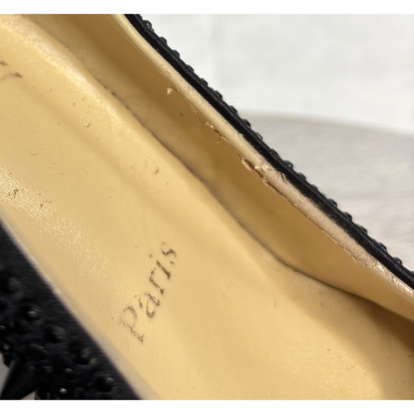 Black Platform Peep Toe Heels – Studded Spike Stiletto Pumps, Gothic 8 - Picture 8 of 12